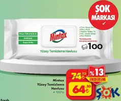 MİNTAX YÜZEY TEMİZLEME HAVLUSU 100'LÜ